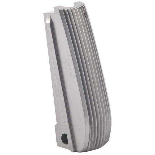 Enhance your 1911 with the Ed Brown Arched Mainspring Housing, featuring a serrated design for improved grip and stainless steel durability.