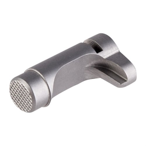 Upgrade your 1911 with Ed Brown's stainless magazine release, featuring a drop-in fit, durable machined design, and elegant checkering for enhanced grip.