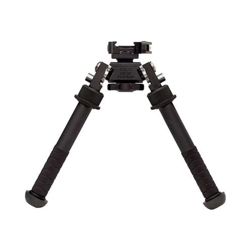 The lightweight V8 ATLAS Bipod features durable stainless steel components, adjustable legs, and smooth panning for a stable shooting platform on any terrain.