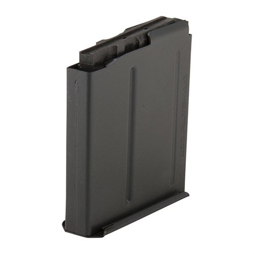 .338 Lapua AICS magazine, 5rd, heat-treated steel, Teflon finish, polymer follower, compatible with Savage 110 FCP, smooth feeding, made in USA.