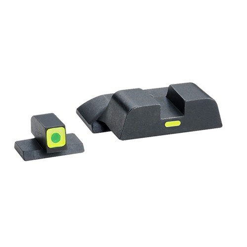 Enhance your shooting accuracy with the AMERIGLO CAP sight set for S&W M&P models, featuring tritium front sight and photoluminescent rear for quick target acquisition.