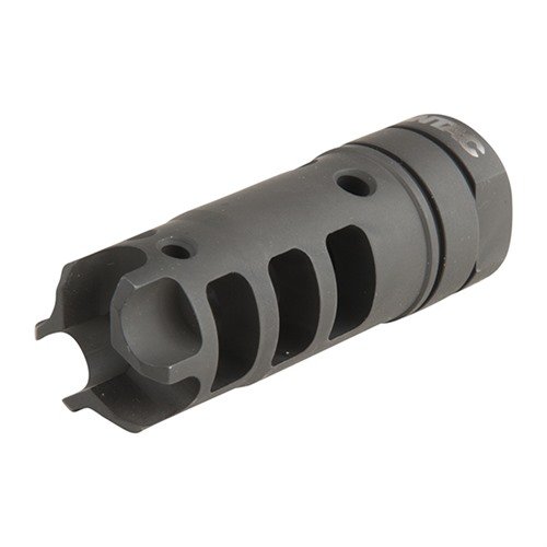 The LANTAC Dragon Muzzle Brake enhances muzzle control, reduces felt recoil, and ensures fast follow-up shots, perfect for .223/5.56mm rifles.