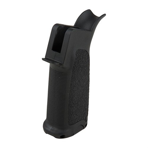 Enhance your rifle control with the AR-15 MOD-3 Gunfighter Grip, featuring durable polymer, a texturized surface, and a water-resistant compartment for essentials.