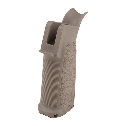 Enhance your rifle control with the AR-15 MOD-3 Gunfighter Grip, featuring durable polymer, a textured surface, and a water-resistant storage compartment.