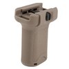 The BCMGunfighter Short Vertical Grip enhances weapon control with a natural wrist angle, features a reversible cross-bolt design, and includes a handy storage compartment.