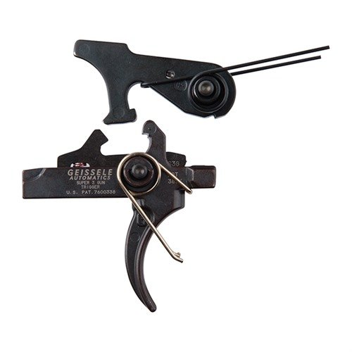 The Geissele Automatics S3G Super-3-Gun Trigger offers a light 3-1/4 lb pull, rapid reset, and easy follow-up shots, perfect for competitive shooting.