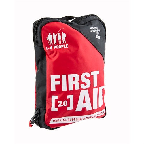 The Adventure First Aid 2.0 is ideal for outdoor enthusiasts, offering essential supplies for treating common injuries, organized for quick access.