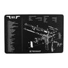 Protect your firearm with the TEK MAT Pistol Gun Cleaning Mat, featuring a soft polyester top, non-slip neoprene backing, and an exploded parts diagram for easy maintenance.