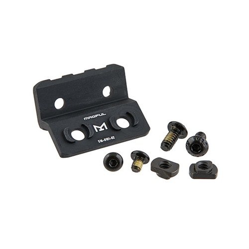 The Magpul M-LOK Offset Light/Optic Mount offers ambidextrous versatility, Mil-Spec aluminum durability, and compatibility with various lights and optics.