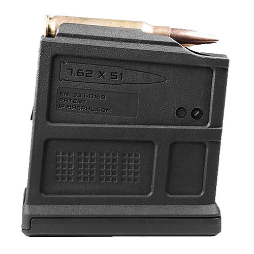 The PMAG 5 7.62 AC offers rugged polymer construction, enhanced reliability, and compatibility with AICS short action systems, ensuring dependable performance.