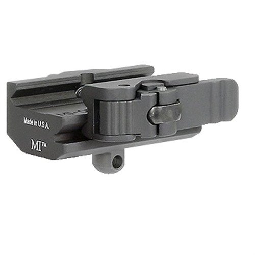 The Midwest Industries Picatinny Harris-Type Bipod QD Mount features a smooth QD lever, tool-free adjustment, and lightweight 6061 aluminum construction.