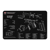 Protect your Glock Gen 4 with the TEK MAT pistol gun cleaning mat, featuring a soft polyester top, non-slip neoprene backing, and an exploded parts diagram.