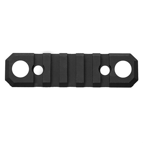 Enhance your KeyMod handguard with the Grovtec KeyMod Rail Push Button Base, featuring a 5-slot Picatinny rail for versatile accessory mounting and easy installation.