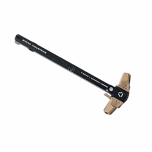 The Strike Industries T-Bone Charging Handle offers customizable gas redirect, lightweight 7000 series aluminum, and minimal wear on AR-15/M4/M16 uppers.