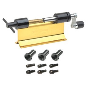 The Forster Original Case Trimmer Kit includes 6 pilots and 3 collets, offering precision trimming for most calibers with expandable accurizing options.