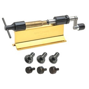 The Forster Classic Case Trimmer Kit offers precision trimming for over 300 big bore calibers, including pilots and collets for versatile reloading.
