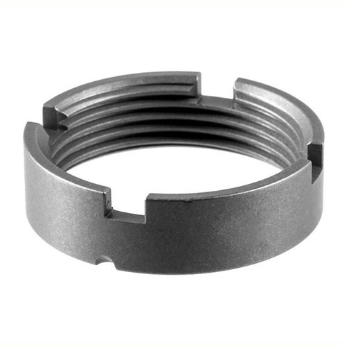 Upgrade your AR-15 with the V Seven Titanium Castle Nut, featuring Grade 5 Ti, Mil-Spec compatibility, and a lightweight design for easy installation.