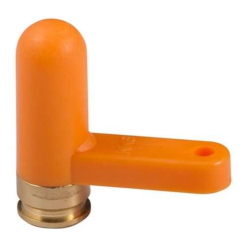 Ensure firearm safety with the SAF-T-ROUND for 9mm, featuring a visible indicator that the chamber is empty, made from durable nylon polymer with a brass head.