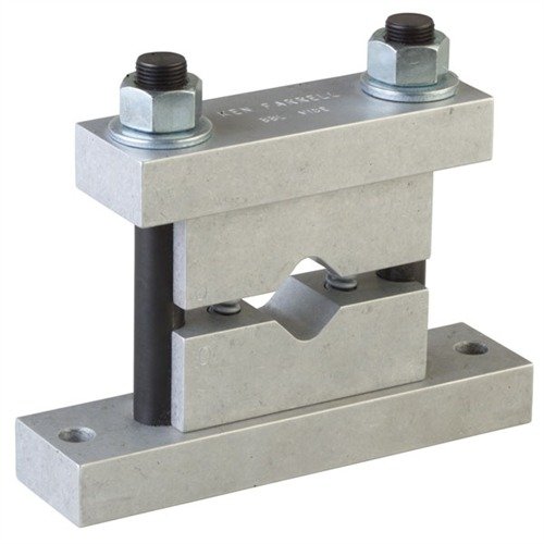 The Farrell Industries Barrel Vise features gentle jaws that securely hold virtually any barrel, crafted from durable anodized aluminum for lasting performance.