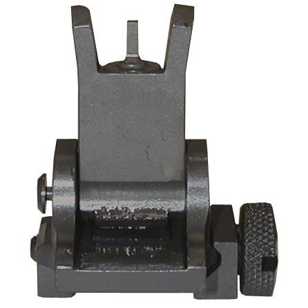 The AR-15 Flip-Up Forearm Front Sight features rugged steel construction, quick deployment, and a solid clamp for reliable attachment to Weaver or Picatinny rails.
