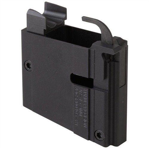 The Hahn Precision 9mm Conversion Block ensures reliable function with Colt magazines, features tight mating surfaces, and allows for smooth mag changes in AR-15/M16.