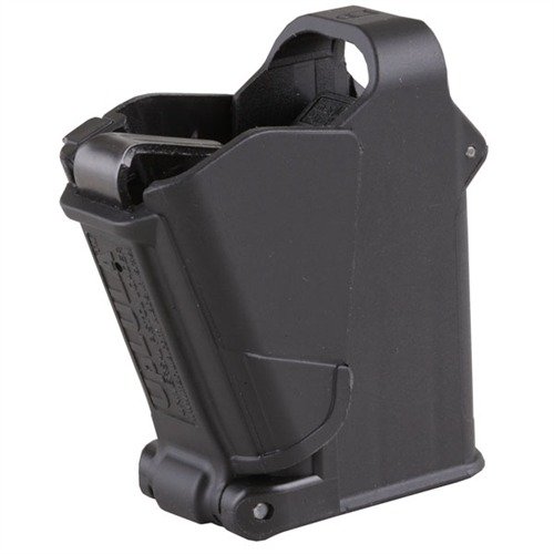 The MAGLULA UpLula Pistol Magazine Loader quickly loads single and double stack magazines from 9mm to .45 ACP, protecting your fingers and thumbs.
