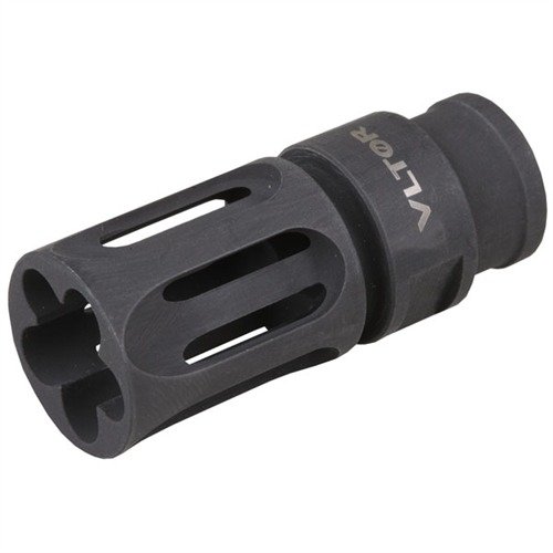 The VLTOR VC-1 Flash Suppressor minimizes muzzle flash and jump, enhances control, and fits .223/5.56mm AR-15/M16/M4 rifles for tactical precision.