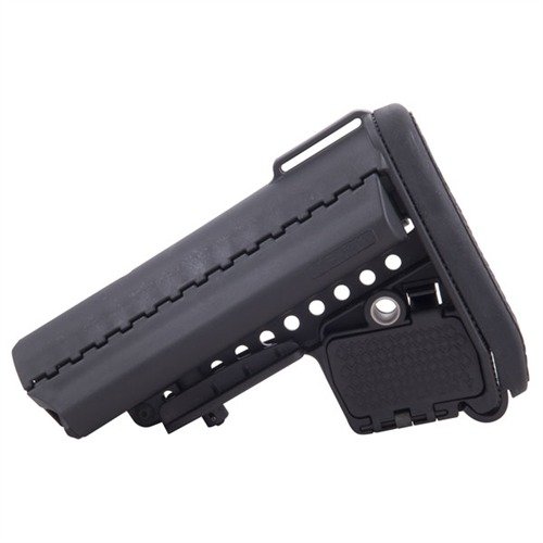 The VLTOR AR-15 EMOD Stock offers adjustable comfort, modular storage for batteries, and enhanced weapon control for tactical shooters.