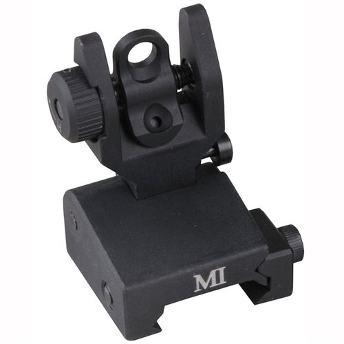The MCTAR-SPLP Rear Sight offers instant flip-up deployment, robust windage adjustments, and a low-profile design, ensuring reliability and precision for your AR-15.