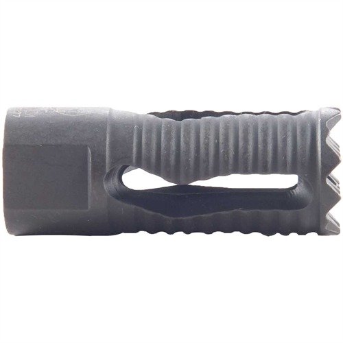 Enhance your shooting experience with the TROY Industries Medieval Muzzle Brake, crafted from steel with a matte black finish, reducing recoil and muzzle rise.