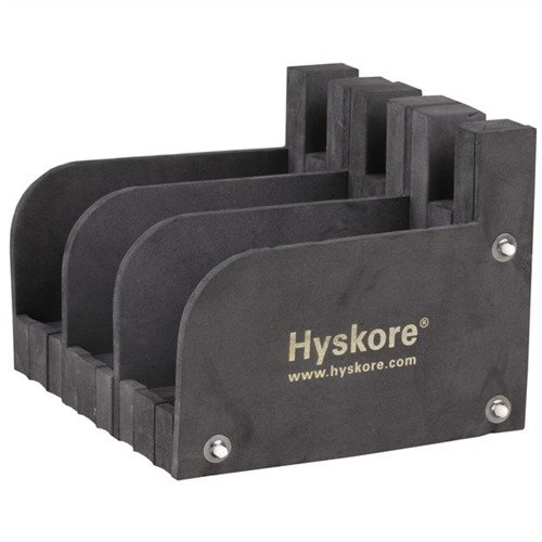 The HYSKORE 3-Gun Modular Rack features a space-saving design with high density foam for secure storage, keeping your firearms organized and easily accessible.