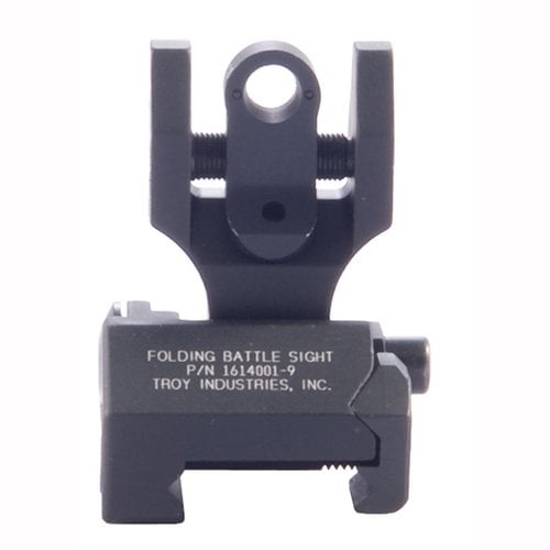 The TROY Industries AR-15 Tritium HK-Style Rear Sight offers rugged, flip-up design, easy deployment, and dual apertures for versatile targeting, ensuring reliable backup.