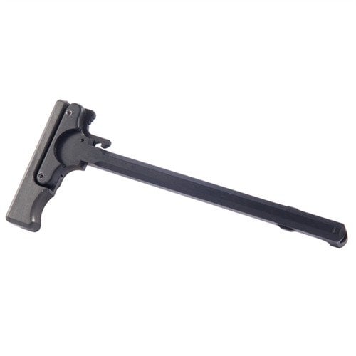 The TECHWEAR USA Tac-Latch Charging Handle offers ambidextrous operation, quick jam clearance, and a comfortable grip for rapid weapon charging under stress.