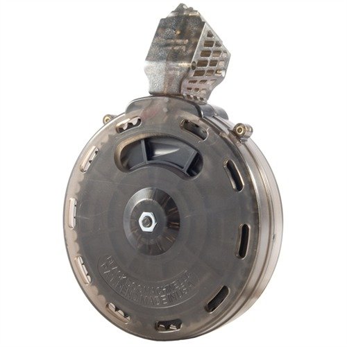 The BLACK DOG MACHINE 50RD Magazine for Ruger 10/22 offers increased shooting capacity with durable injection-molded polycarbonate, perfect for .22 LR enthusiasts.