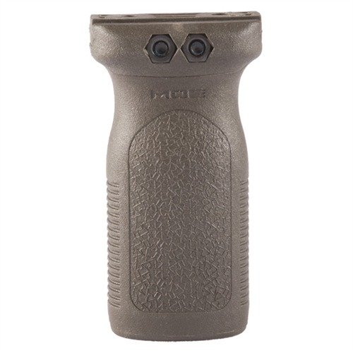 The MAGPUL RVG Railed Vertical Grip offers lightweight control, ergonomic design for various grips, and secure handling in all conditions, fitting standard Picatinny rails.