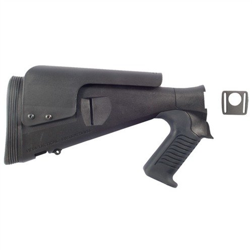 Enhance your shotgun's comfort and control with the URBINO Tactical Buttstock, featuring a short length of pull, adjustable cheek riser, and recoil reduction.
