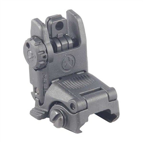 The MAGPUL MBUS GEN 2 Tactical Rear Sight offers instant deployment, low-profile design, and windage adjustment, fitting any AR with Picatinny rails.