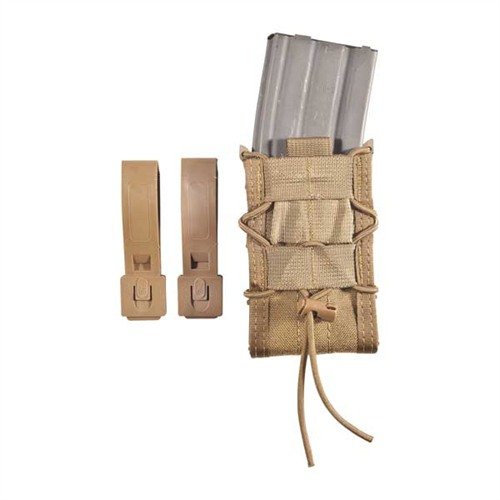 The High Speed Gear TACO Rifle Molle Carrier securely holds various rifle magazines and gear, ensuring easy, silent access while occupying minimal space.