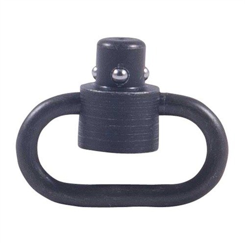 The Midwest Industries QD Swivel offers robust steel construction, smooth 360° rotation, and a knurled grip for reliable sling attachment and comfort.