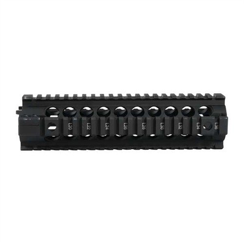 Enhance accuracy with the Midwest Industries two-piece free-float forend, easy to install over the barrel nut, featuring 4 Picatinny rails for versatile accessory mounting.