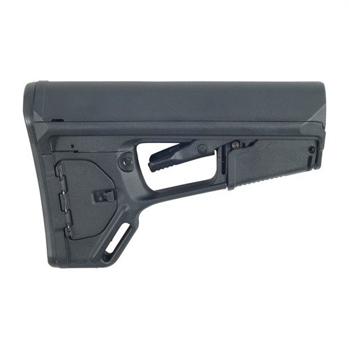 The Magpul ACS-L Stock offers a lightweight, slim profile for enhanced maneuverability, secure cheekweld, and a friction locking system for stability.