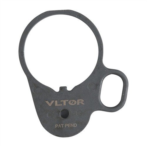The VLTOR SASE-2E End Plate offers ambidextrous, secure sling attachment, easy installation with a unique indexing washer, and a larger loop for HK-style hooks.