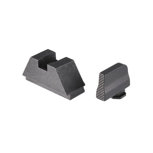 Enhance your Glock with Ameriglo Suppressor Sights, featuring a serrated anti-glare front, Tritium night visibility, and robust machined steel for durability.