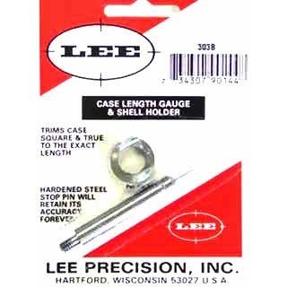 The LEE Precision Case Length Gauge for .303 British offers precise trimming and squaring of case mouths, ensuring optimal performance when used with the Cutter and Lock Stud.