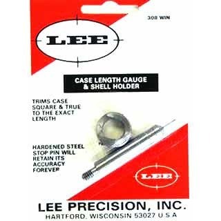 The LEE Precision Case Length Gauge for .308 Win offers precise trimming and squaring of case mouths, ensuring optimal performance when used with the Cutter and Lock Stud.