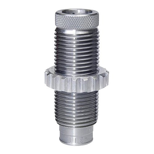 The Lee Factory Crimp Die ensures a firm bullet hold for improved accuracy, even without a crimp groove, fitting all 7/8"-14 reloading presses.