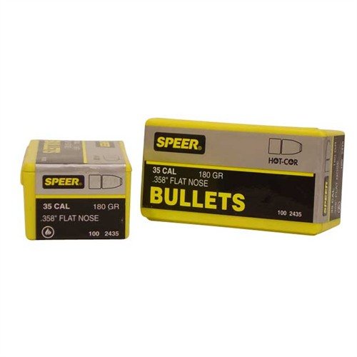 Experience unmatched accuracy with Speer Hot-Cor 30 Caliber 165gr Spitzer Bullets, featuring a solid lead core for consistent performance and reliability.