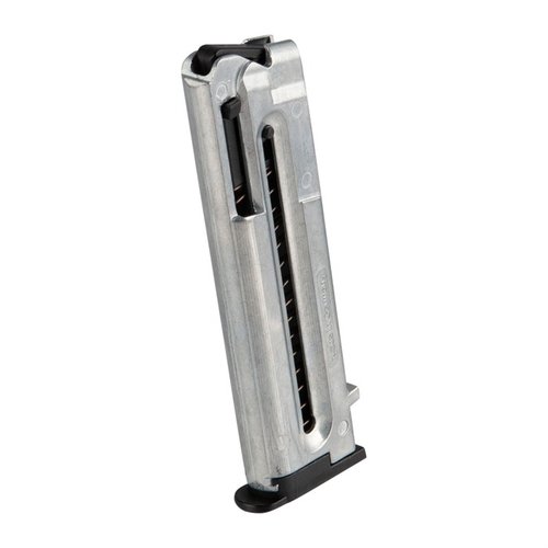 The ATI M-1911 10RD .22LR Magazine offers a durable aluminum body, easy loading with a built-in finger assist, and a 10-round capacity for GSG M-1911 pistols.