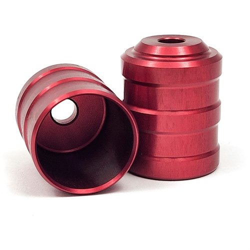 The Nordic Components Low-Drag Shotgun Follower ensures smooth feeding with zero binding, fits most 12 and 20 gauge tubes, and features a durable red aluminum finish.