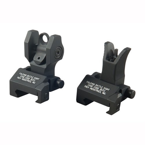 The TROY INDUSTRIES AR-15 Flip-Up Sight Set offers rugged reliability, easy deployment, and secure locking, making it the perfect failsafe backup for your optics.